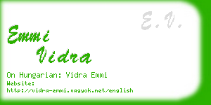 emmi vidra business card